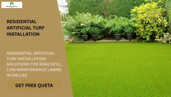 residential artificial turf installation near Dallas